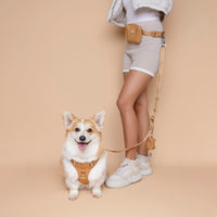 No Pull Dog Adjustable Harness Tan Brown