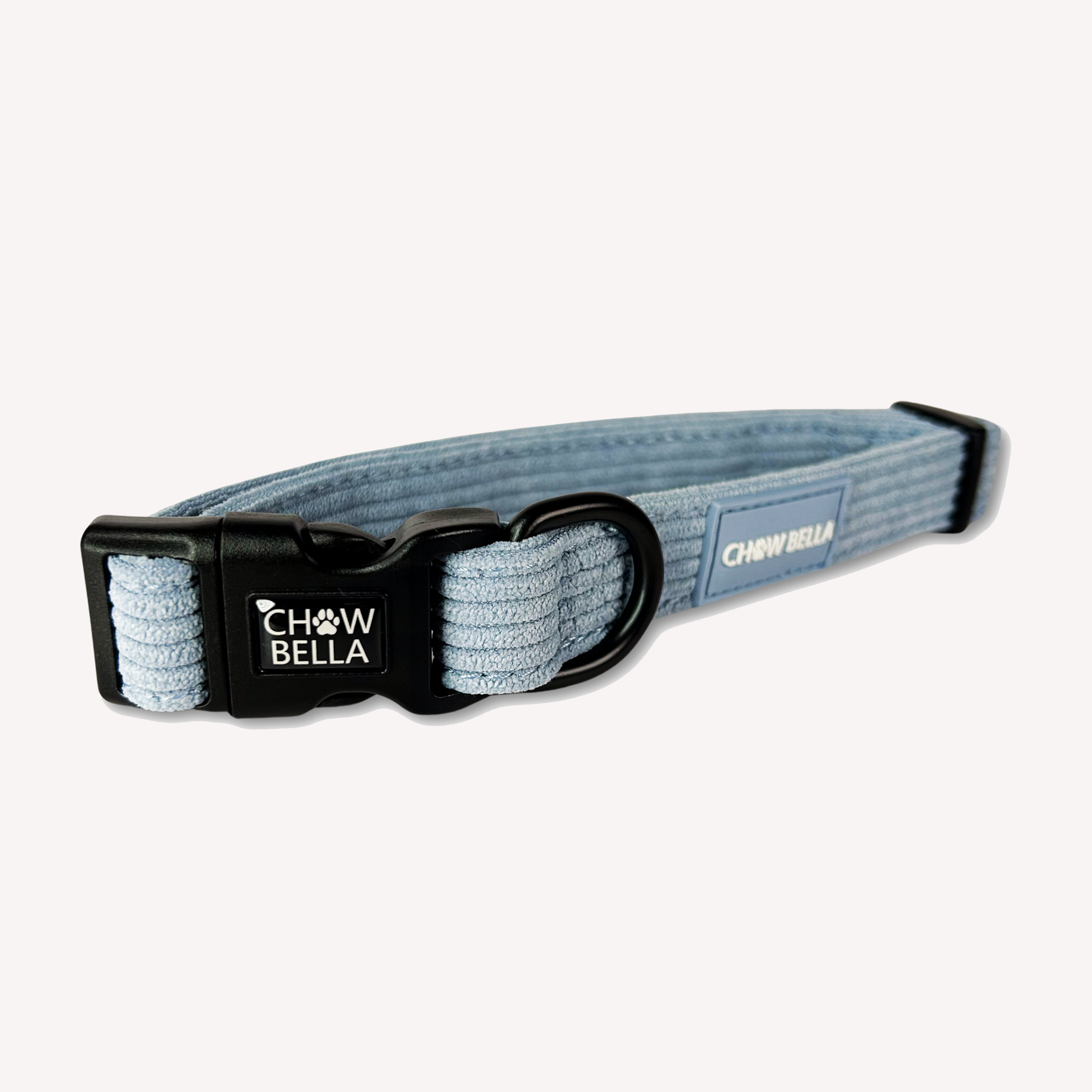 Corduroy Dog Collar Blue
