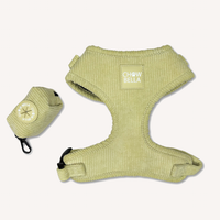 Corduroy Dog Harness Sage Green