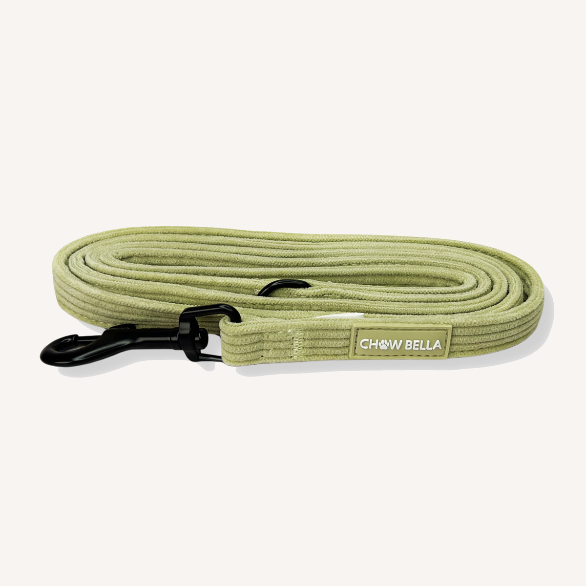 Corduroy Dog Leash Sage Green