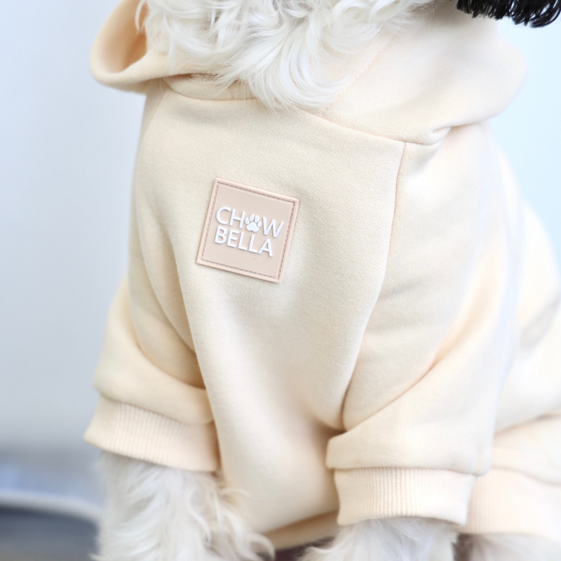 Dog Hoodie Jumper Cream