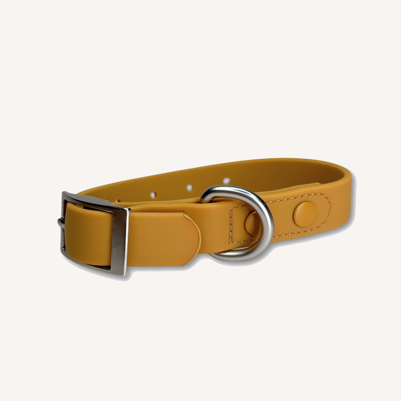 Waterproof Dog Collar Tan Brown